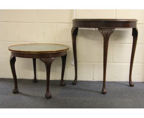 A console table and an Art Deco coffee table