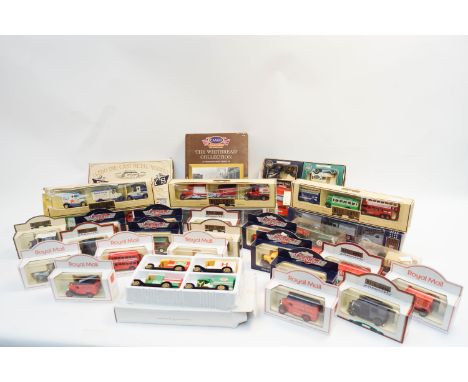 A group of boxed model cars