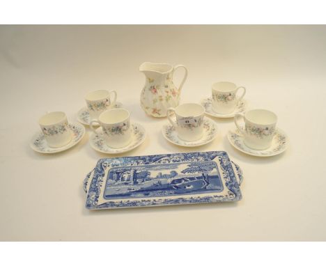 A Wedgwood 'Angelica' tea set and a Spode 'Italian' dish