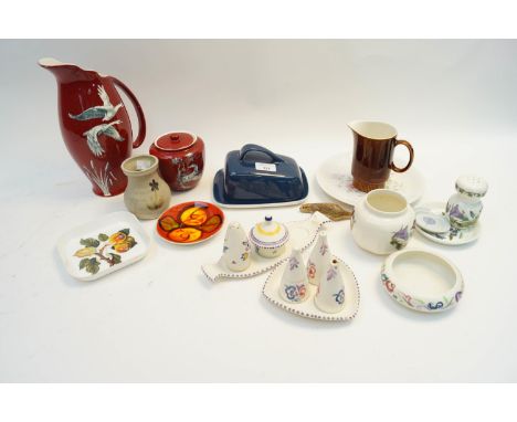 A group of assorted Poole pottery and other pottery items