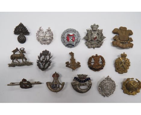 Good Selection of Military Sweetheart Lapel Badgesincluding silver  A &amp; SH ... Silver Gordon Highlanders ... Silvered and