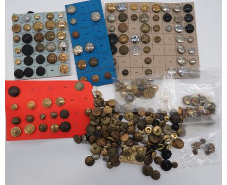 Quantity of Military and Civilian Service Buttonsincluding KC brass S SAFA ... Gilt Observer Corps ... White metal AFS ... Wh