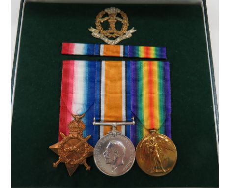 1914/15 Star Trio Middlesex Regconsisting 1914/15 Star, silver War medal and Victory medal. Named to "2596 Pte F A Check Midd