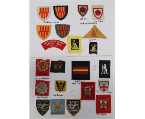 Good Selection of Army Cadet Force Formation Badgesincluding printed Wiltshire ... Embroidery West Riding ... Embroidery 5th 