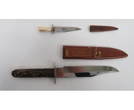 Late 19th Century English Bowie Knife6 inch, single edged, clipped point blade.  The forte marked "Hawsley &amp; Co Sheffield