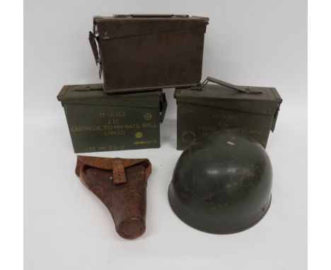 Selection of Various Equipmentconsisting brown leather, signal pistol holster, complete with shoulder strap.  Stamped "E.N. 1