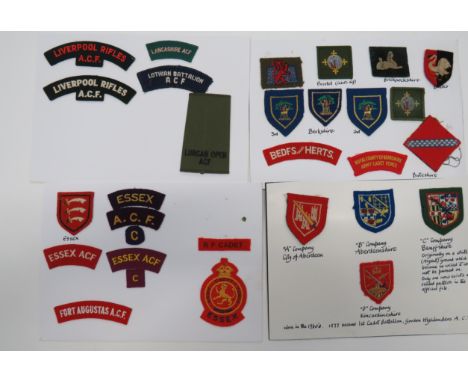 Good Selection of Army Cadet Force Formation Badges &amp; Titlesformation include embroidery "A" Company City of Aberdeen ...