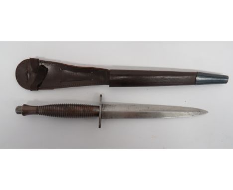 3rd Pattern Fairbairn &amp; Sykes Commando Fighting Knife6 3/4 inch, double edged blade.  Tip re-sharpened and couple of edge