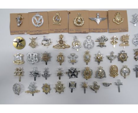 Selection of Various Anodised Cap Badgesincluding QC Parachute Reg ... QC Royal Marines ... QC Army Air Corps ... QC Universi