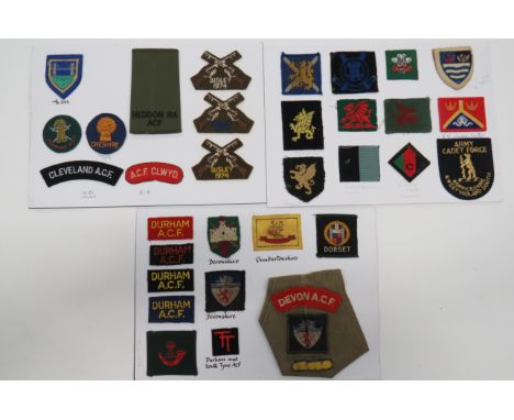 Good Selection of Army Cadet Force Formation Badges and Titlesformation include printed Dumbartonshire ... Bevo weave Devonsh
