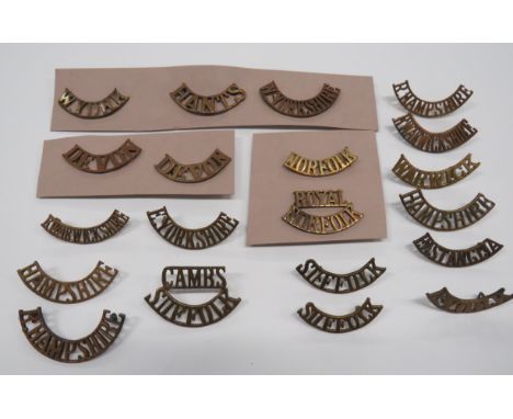 Selection of Infantry Shoulder Titlesbrass examples include Hampshire ... Suffolk ... Cambs. Suffolk ... Hants ... R Hampshir