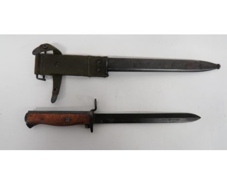 Norway Krag Jorgensen M1894 To Fit M1 Carbine8 1/2 inch, single edged, blued blade.  Forte with maker's stamp.  Blued steel c