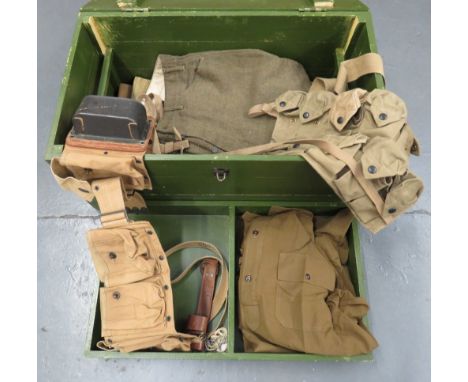 Good Selection of WW1 Period American Equipmentincluding a "1918" dated B.A.R.  Webbing ammunition belt with steel butt cradl