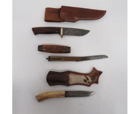 Small Selection of Baltic Knivesconsisting Norwegian made knife.  Single edged blade with maker's details.  Engraved, marine,