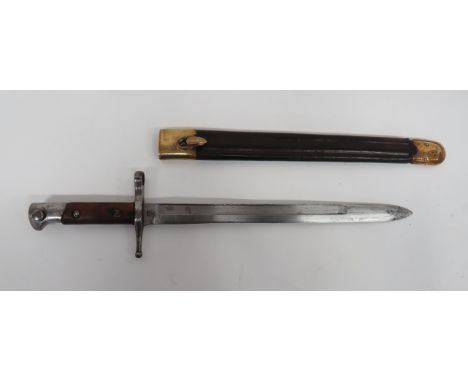 Italian M1891 Carcano Bayonet11 3/4 inch, single edged blade.  Large fuller.  Forte stamped "Terni" and "PG". Numbered "N.181