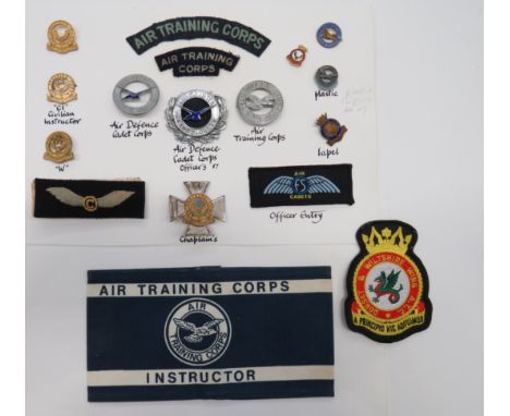 Small Selection of Air Training Corps Badgesincluding plated and gilt ATC Chaplain ... Gilt ATC ... Gilt ATC Civilian Instruc