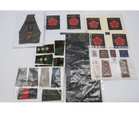 Good Selection of ACF Slip On Rank Tabsincluding Northholt High School CCF Lt ... Hants &amp; I.O.W. ACF Captain ... Hants &a