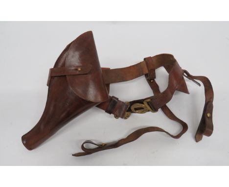 Post 1901 Senior NCO's Sword Belt and Holster Setconsisting brown leather, one piece belt with brass, KC General List, two pi