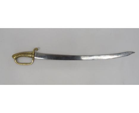 Rare Early 19th Century British Issue Infantry Hanger26 1/2 inch, single edged, slightly curved blade.  The forte with small 