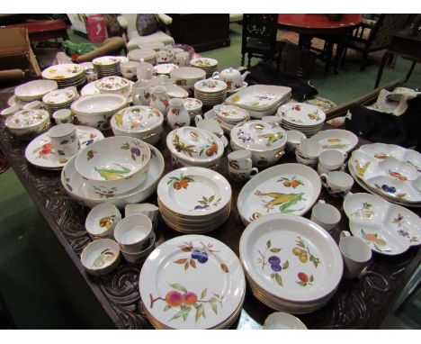 A large collection of Royal Worcester "Evesham" tea and dinner wares