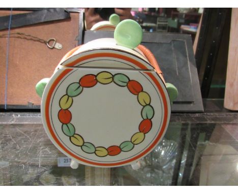 A Clarice Cliff for Newport biscuit jar 