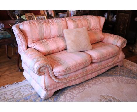 A modern four piece Suite of Seat Furniture, comprising a pair of large two seater wing back Settees with two cushion seats a