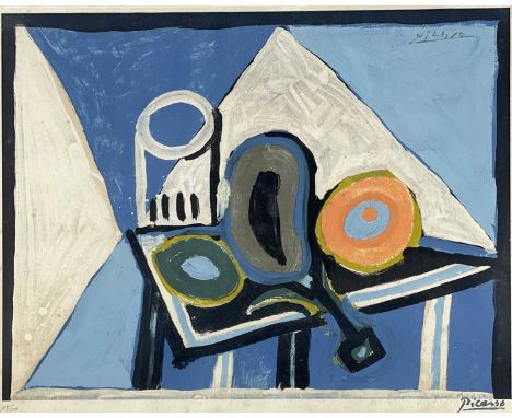 ‡ PABLO PICASSO, 1953, lithograph printed in colours - Nature Morte A L'Aubergine (Czwiklitzer 74), signed in the stone, prin
