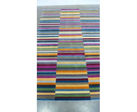 A multi coloured handmade contemporary carpet - 2.31m x 1.61m 