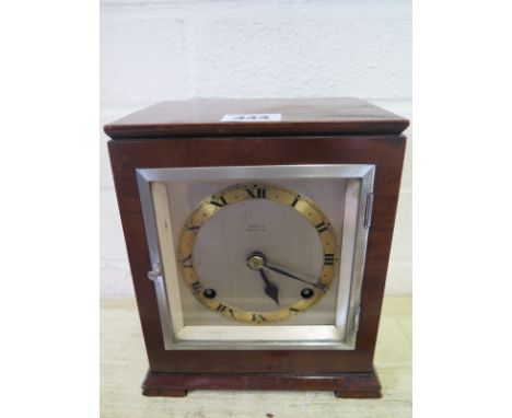 A Deco style mantle clock eight day movement - retailed by Harrods London
Condition Report: In working order.