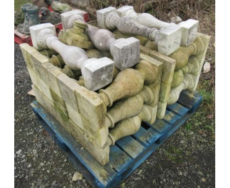 Large quantity of reconstituted stone balustrade supports, A/F, (qty)POA  https://www.bradleys.ltd/quotation-request-form