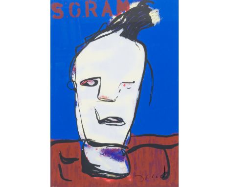 Herman Brood (1946-2001): 'S.G. Ram' (5 Gram), serigraph in colours, ed. 18/125Work: 72,5 x 50 cm  Frame: 113,7 x 83 cm