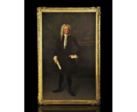 Michael Dahl (Swedish 1659-1743),Portrait of Sir Watkin Williams-Wynn, 3rd Baronet (1693-1749), full-length,Oil on canvas,Sig