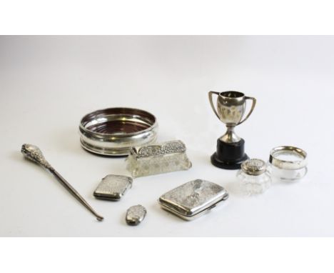 A small silver trophy cup on stand by Emile Viner, Sheffield 1938, engraved for 'Chester &amp; Dist. Billiards League 1938 - 