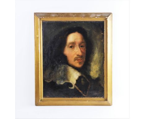 Follower of John Michael Wright (1617-1694), Oil on canvas, Portrait of King Charles I, quarter length modelled wearing a whi