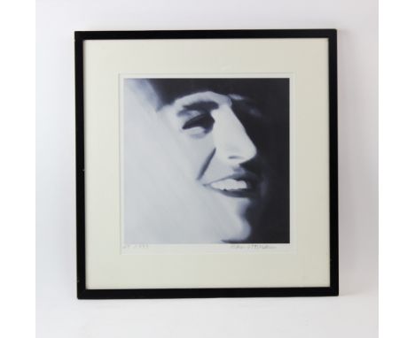 THE BEATLES / RINGO STARR INTEREST:  Klaus Voormann,  Signed limited edition print on paper,  Stylised portrait of Ringo Star