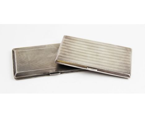 A George VI silver cigarette case by Steele &amp; Dolphin Ltd, Chester, of rectangular form with engine turned decoration to 