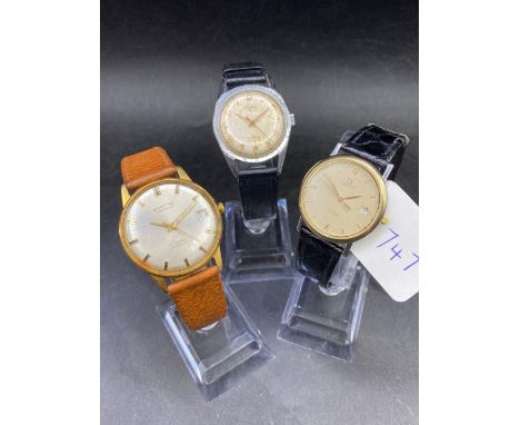 A OMEGA DEVILLE and two other gents wrist watches all with seconds sweep