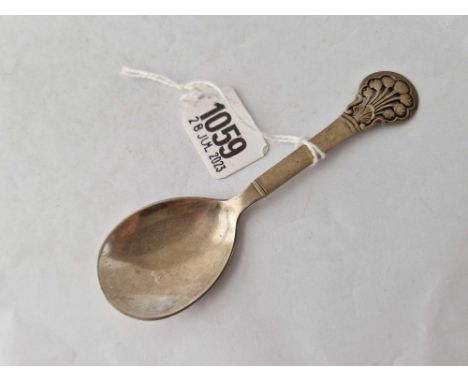 A Danish caddy spoon with pierced stem, by CAMDRHEIJA?