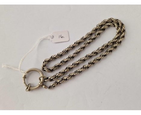 A twist oval silver chain 18 inch