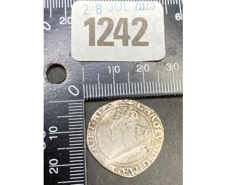 Silver Charles I sixpence 1625 – 49