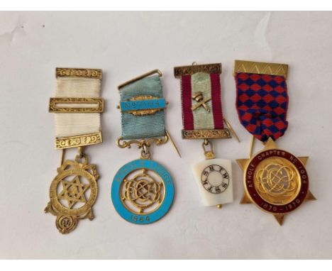 two silver and two other masonic fobs
