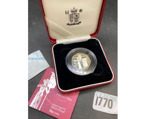Proof silver 50p 2003