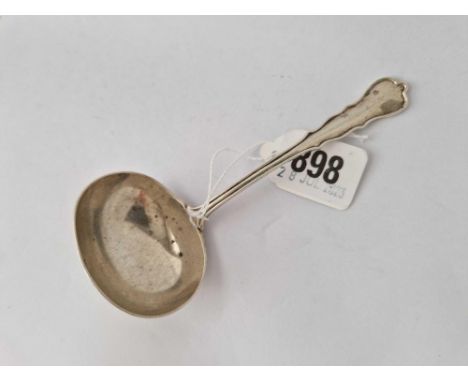 A sauce ladle with oval bowl, London 1834 by JW &amp; Co, 38 g.