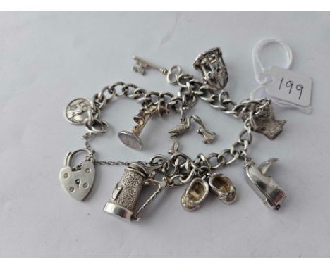 A silver charm bracelet