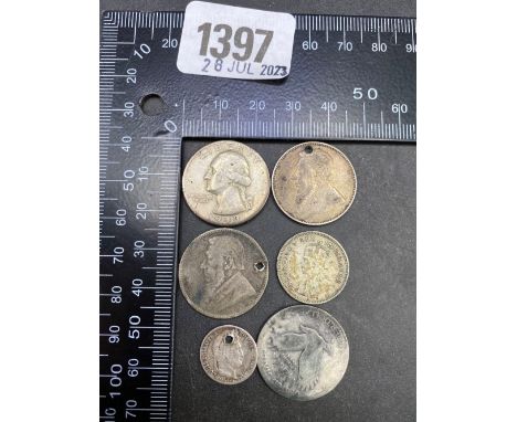 Foreign silver coins 27g