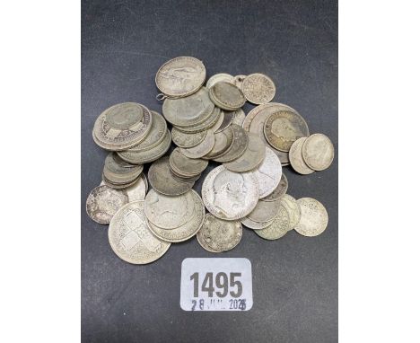 Bag of scrap silver coins 295g