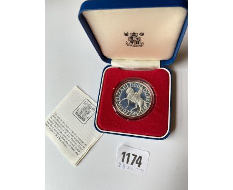 1977 UK proof Crown silver