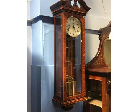 A good quality mahogany double weight regulator wall clock by Forbes of Liverpool