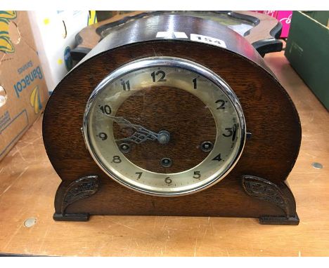 Oak mantle clock