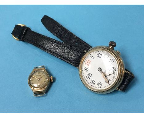 A 9ct gold gentleman's wristwatch and a 9ct ladies Rotary watch